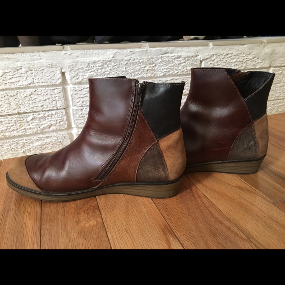 Naot Patchwork Ankle Boots Size 9 (40)